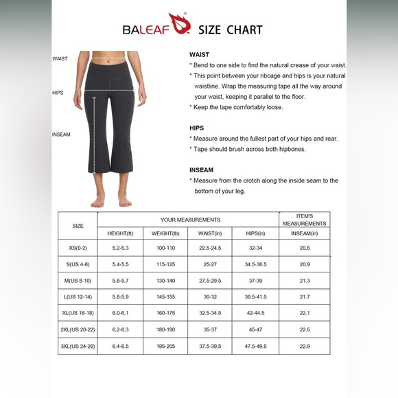 Gray Baleaf Yoga Workout Capris Lounge Flare Pants Casual Bootcut w Side Pockets - Picture 7 of 10